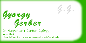 gyorgy gerber business card